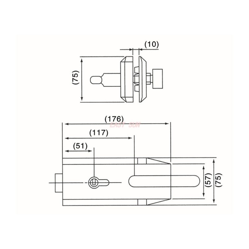 GHL-004A-Cerraduras para puertas de vidrio