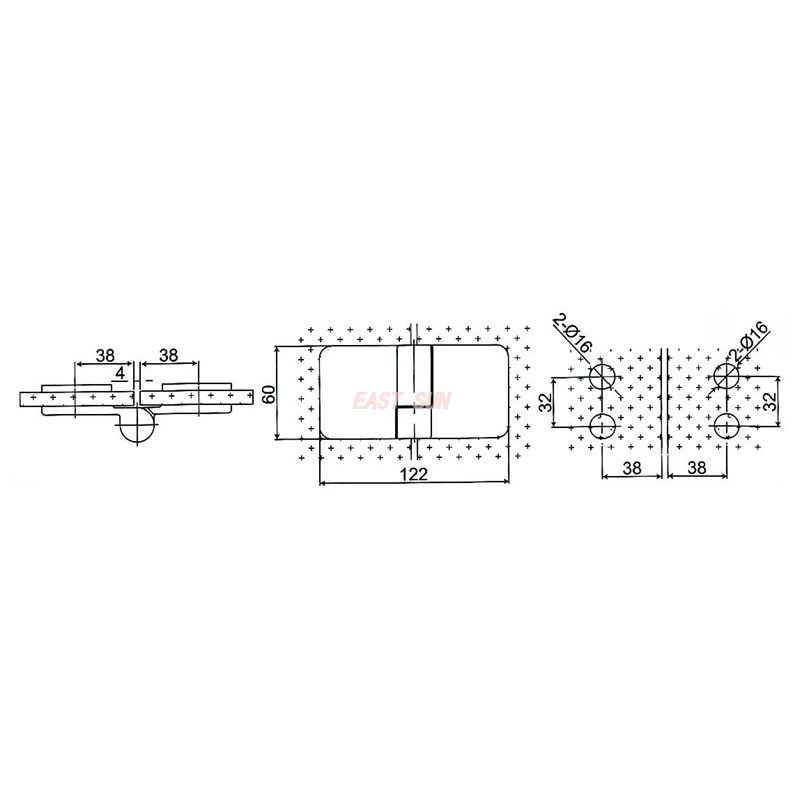 bisagra de puerta de vidrio de ducha