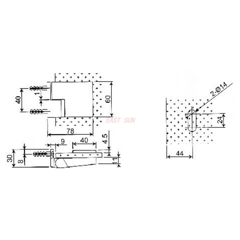 bisagras para puertas de vidrio
