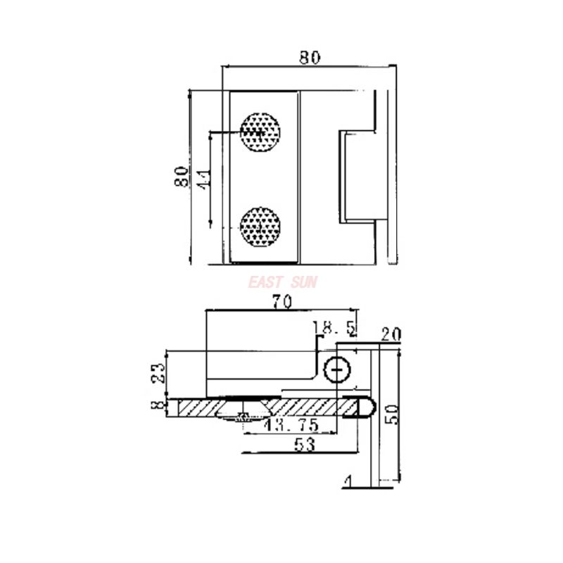 ESH-2001-Bisagras para puerta de ducha