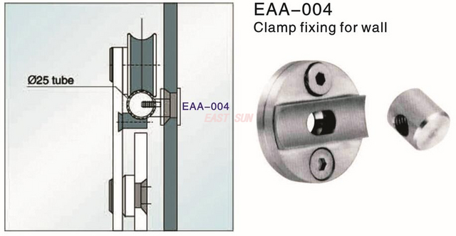 Mueva la fijación de la abrazadera de la puerta para la pared