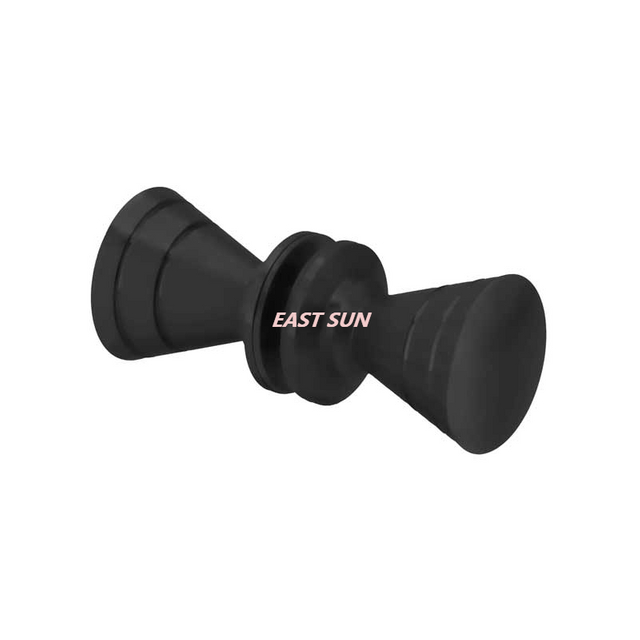 Perillas espalda con espalda estilo pajarita acanaladas en cromo pulido