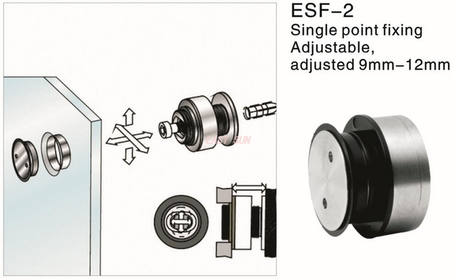 Separadores de conector de vidrio para partición de vidrio de 9-12 mm
