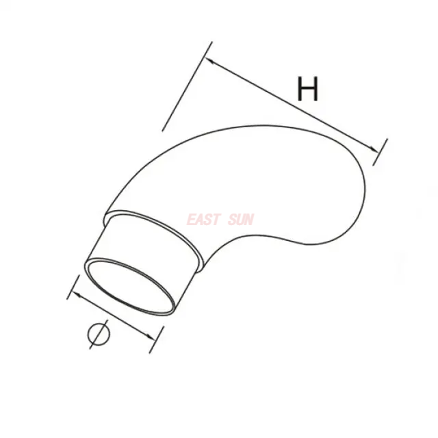  Accesorios de barandilla de codo Cubierta final de barandilla para tubo de barandilla de barandilla