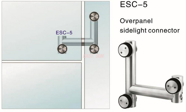 Conector de luz lateral para puerta pivotante de vidrio Dorma MAB