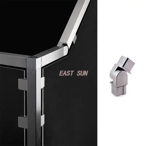 Conectores redondos de la barandilla del tubo del tubo cuadrado del acero inoxidable 304 de la barandilla del balcón del bastidor del espejo