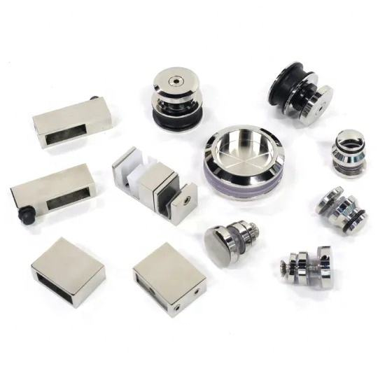 Accesorios de herrajes para puertas corredizas de vidrio para ducha sin marco