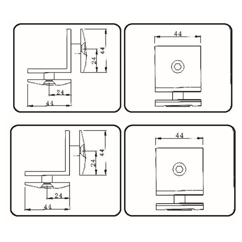GBF-4002-Abrazaderas de Vidrio