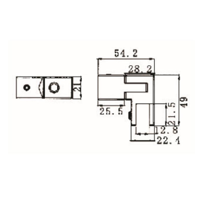 KF-1004- conectores para cuarto de ducha