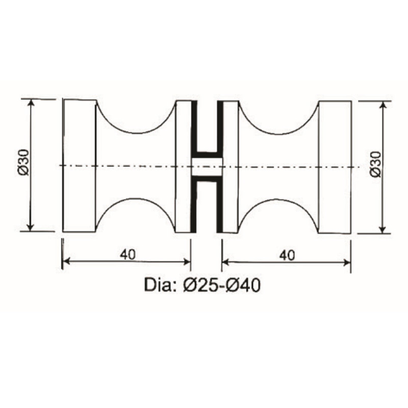 GDK-14- pomo para puerta de ducha