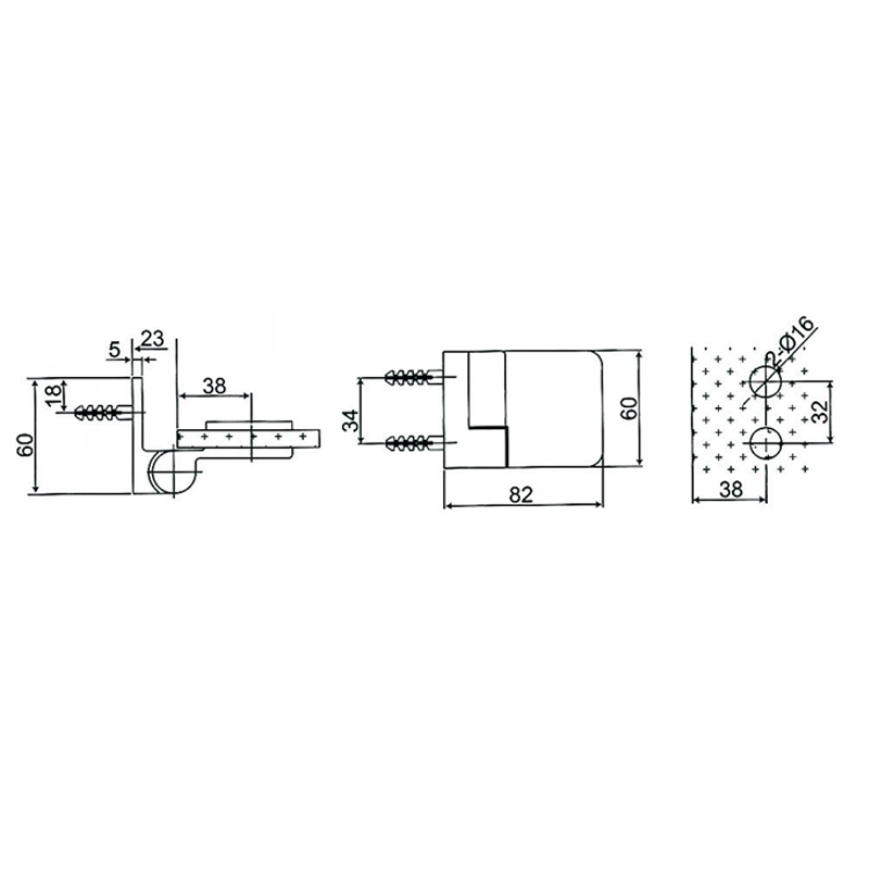 ESH-611-L-Bisagras Autolevantables de Latón