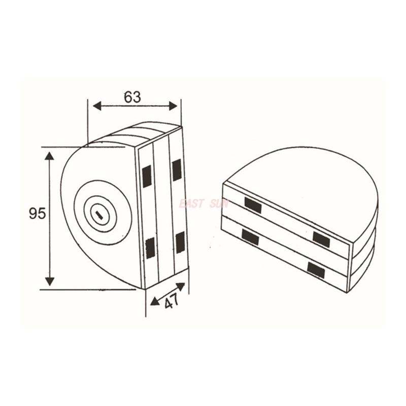 GHL-006-Cerraduras para puertas de vidrio