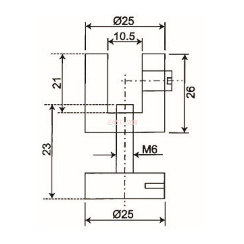 Abrazadera de pared a vidrio de 90 grados 