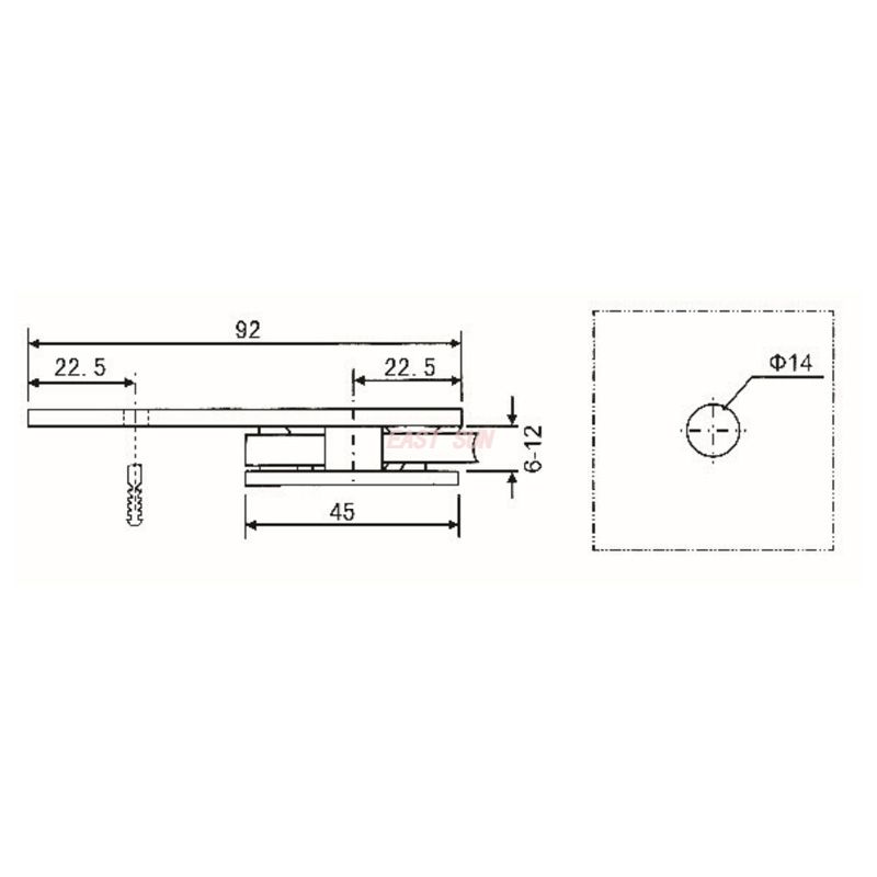 abrazadera de vidrio para barandilla 