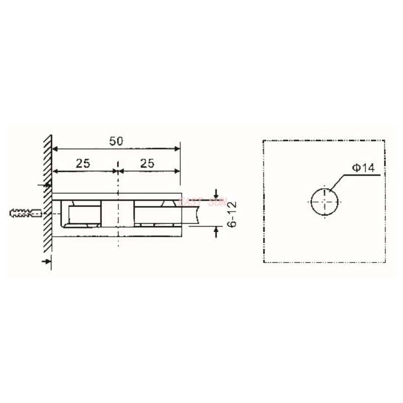 abrazaderas de soportes de vidrio