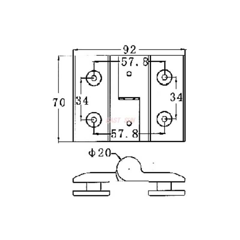 bisagra para puerta de ducha sin marco