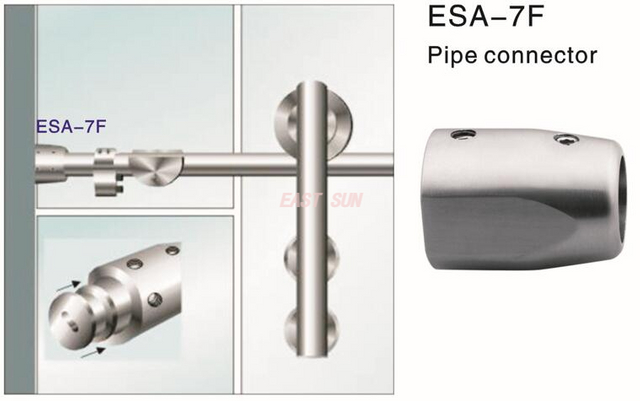 Mueva el tubo de la puerta y el conector de pared
