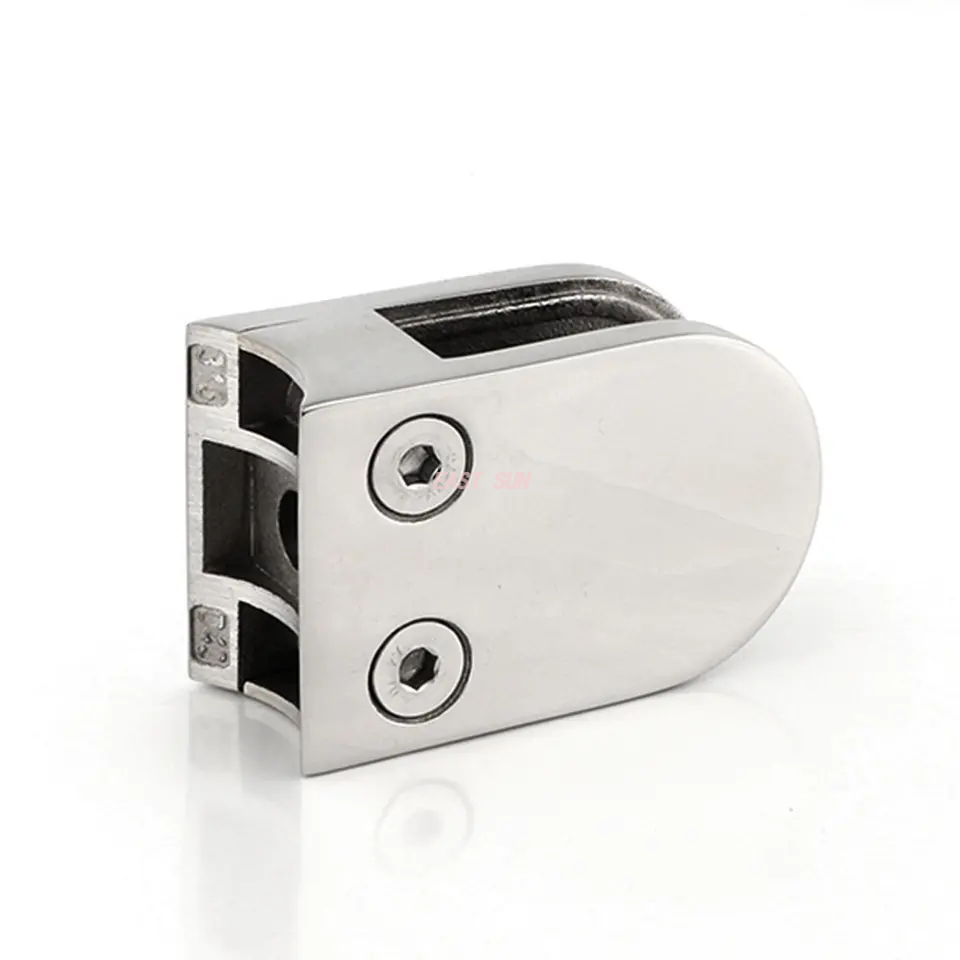 Accesorios de barandilla de acero inoxidable sin marco 304 316, abrazadera de vidrio con espiga de escalera para barandilla de vidrio de balcón