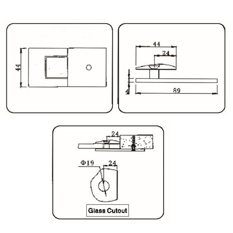 GBF-4006-Abrazaderas de Vidrio