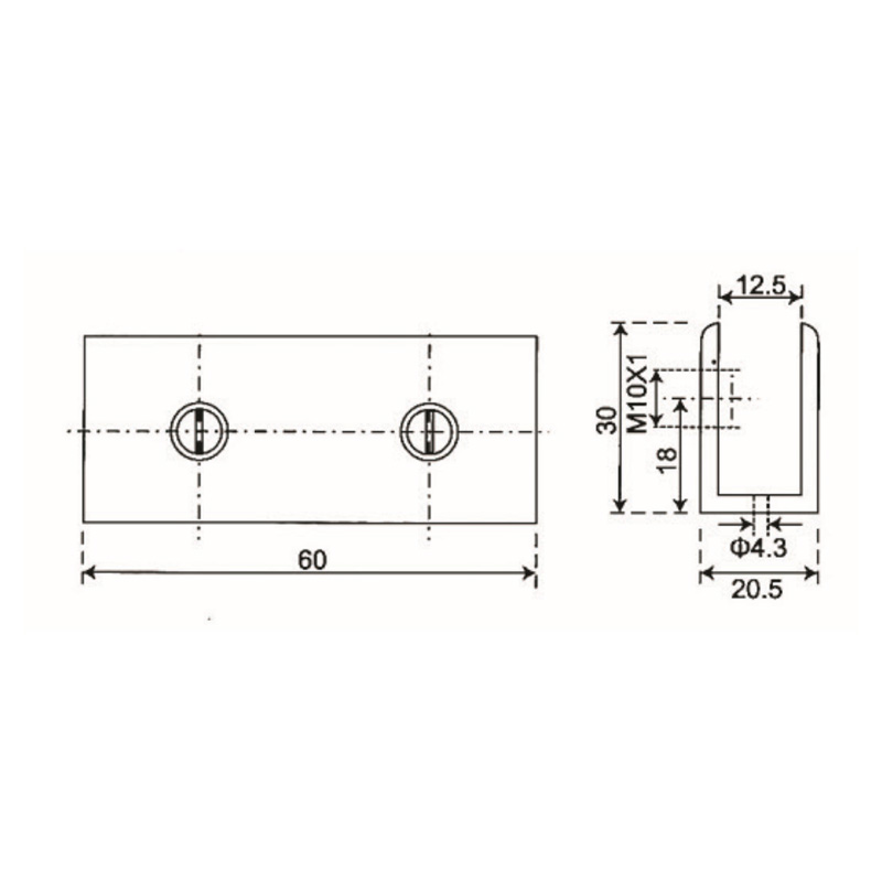 GBF-885-Abrazaderas de Vidrio