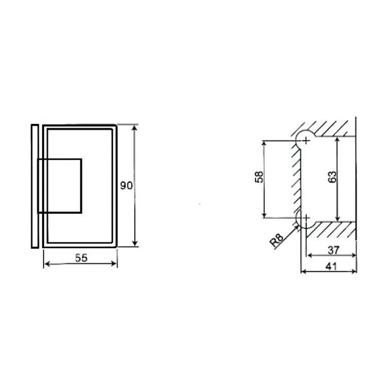 ASH-211-Bisagras de ducha ajustables