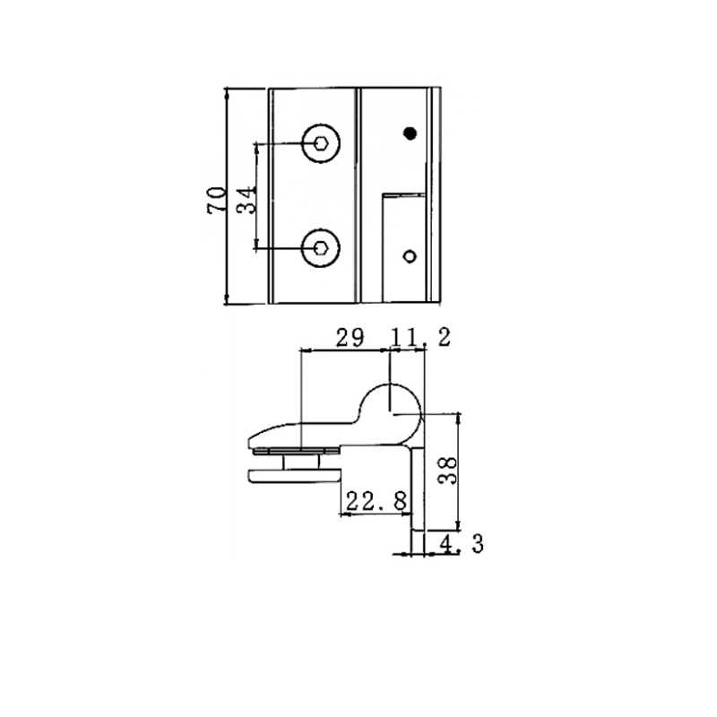 RSH-401L-Bisagras Autolevantables de Latón