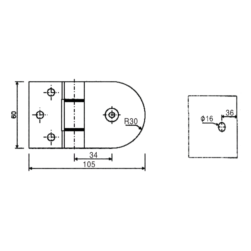 ESH-762-Bisagras para puerta de ducha