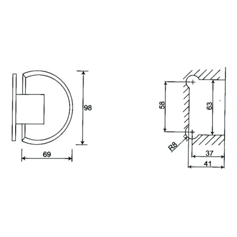 ESH-315-Bisagras para puerta de ducha