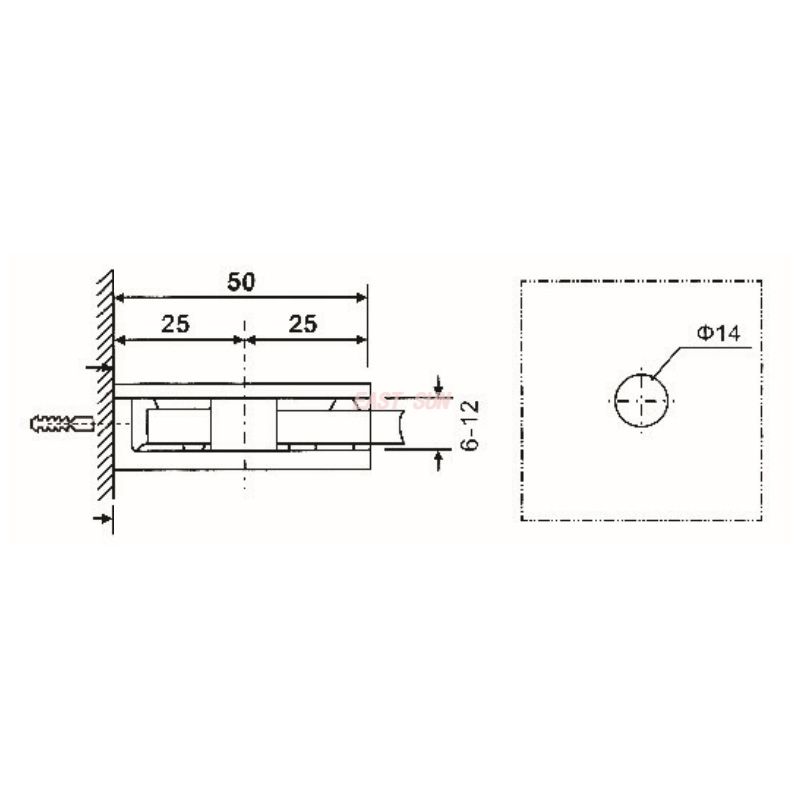 soporte de abrazadera de vidrio