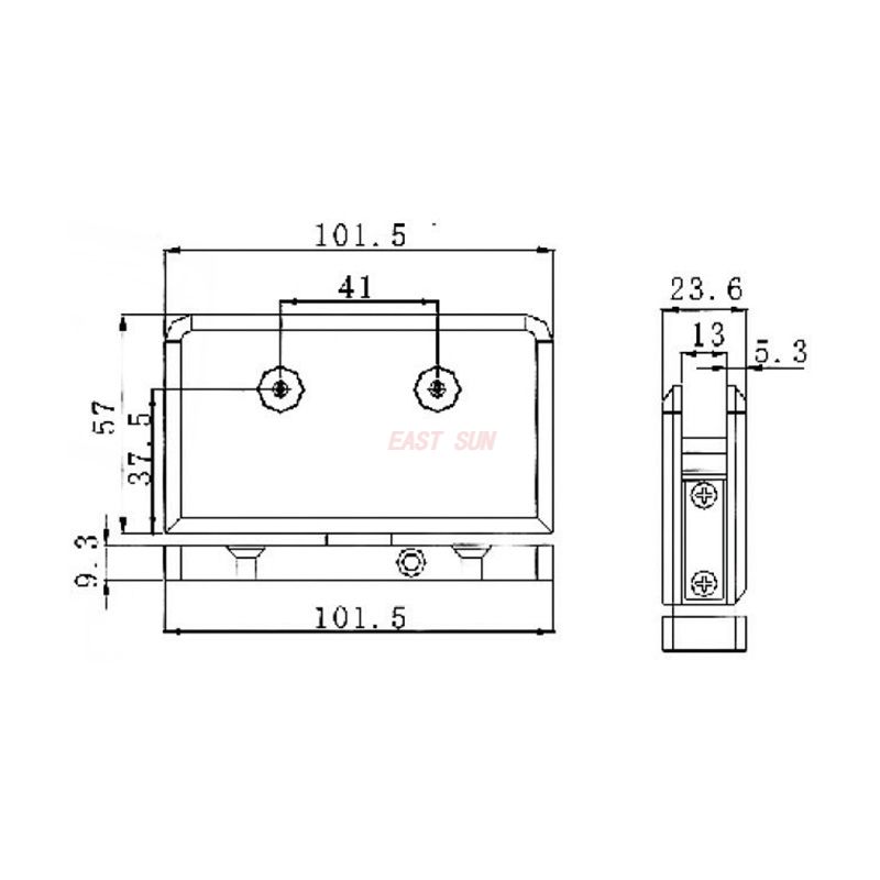 puertas de vidrio con bisagras sin marco