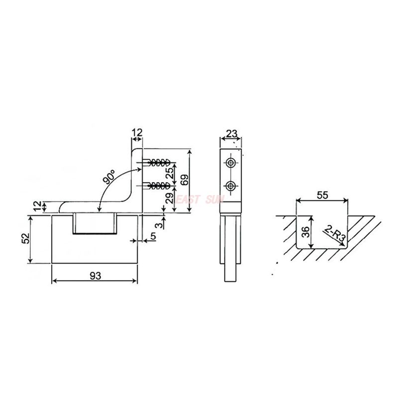 Serie de puertas pivotantes ESH-500C