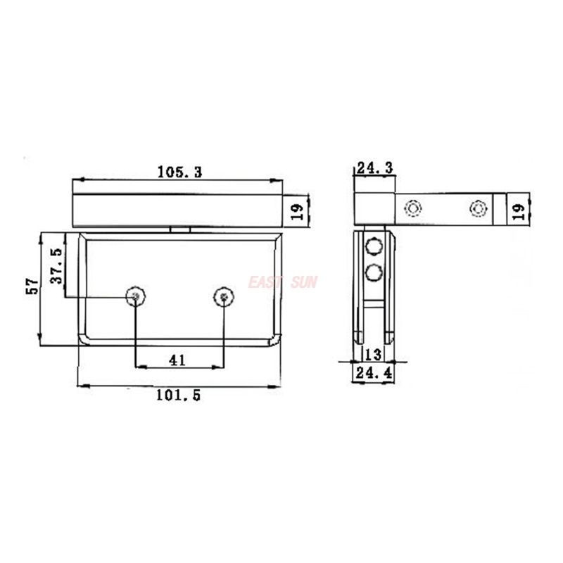 bisagra de puerta de vidrio