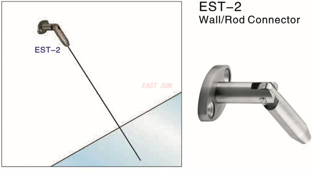 Canopy Systems Abrazadera para dosel Conector de pared a varilla