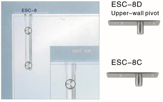 Puerta pivotante de vidrio Pivotante de pared superior Dorma MAB