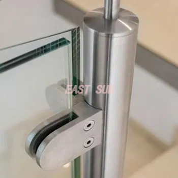 Accesorios de barandilla de acero inoxidable sin marco 304 316, abrazadera de vidrio con espiga de escalera para barandilla de vidrio de balcón