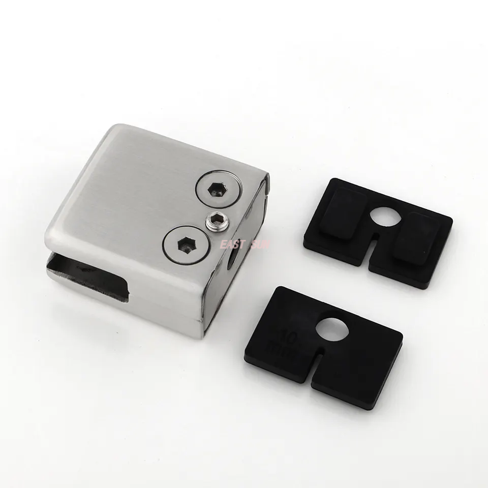  Accesorios de barandilla 304 316 Acabado de espejo Escalera cuadrada Abrazadera de vidrio con espita de acero inoxidable para barandilla