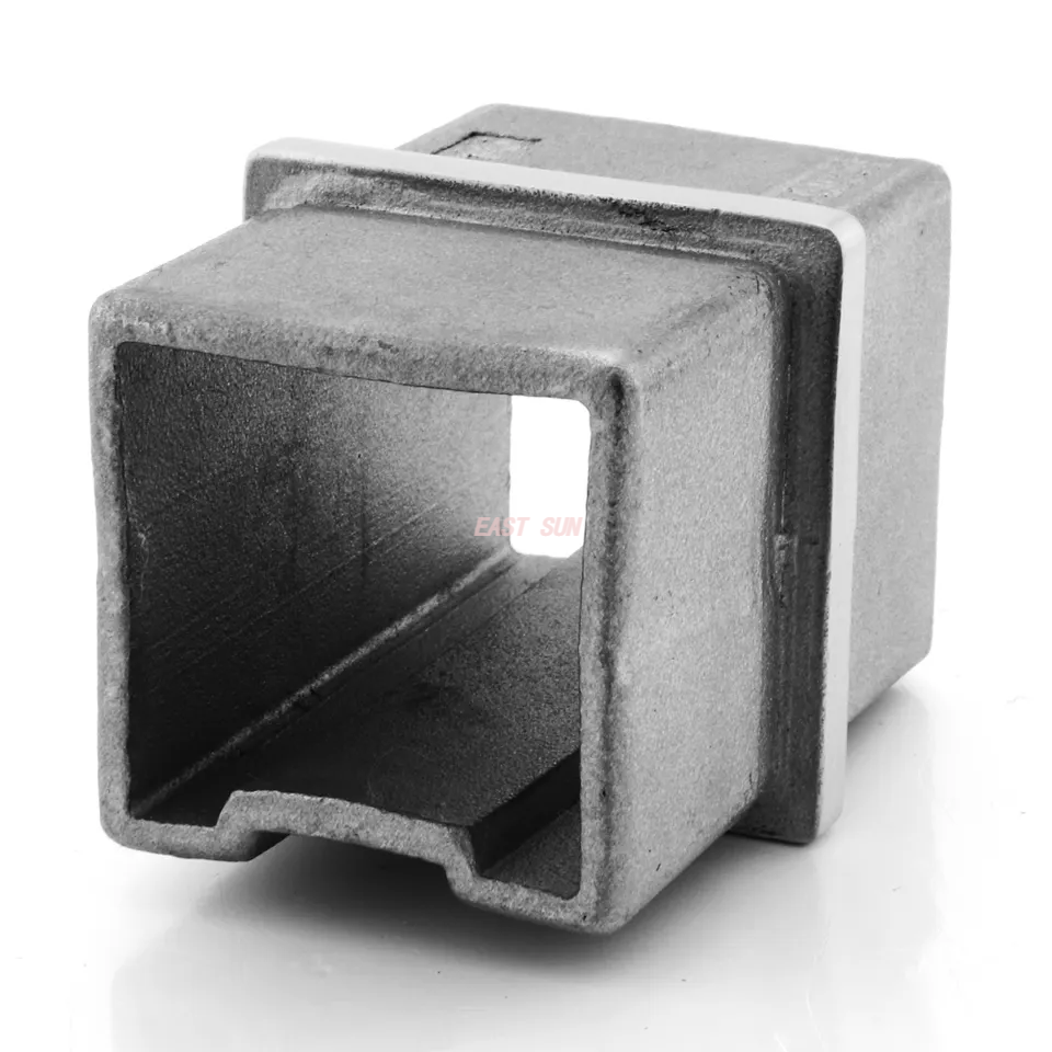 Accesorios de barandilla de escalera Conector de barandilla de acero inoxidable 304 316 para tubo cuadrado