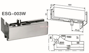 Accesorios de parche Dorma Puerta pivotante ESG-003W