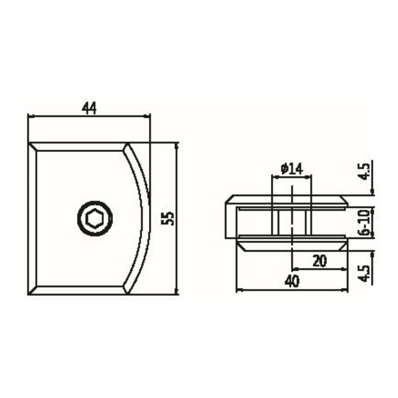 GBA-201-Abrazaderas de Vidrio