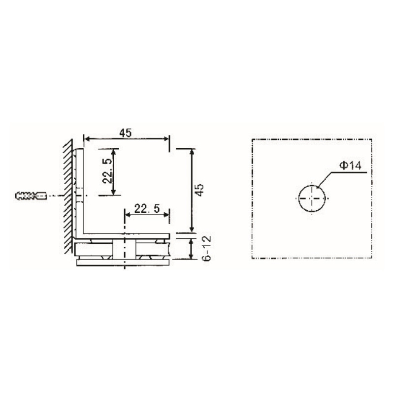 GBF-813-Abrazaderas de Vidrio