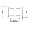 GDK-16- pomo para puerta de ducha