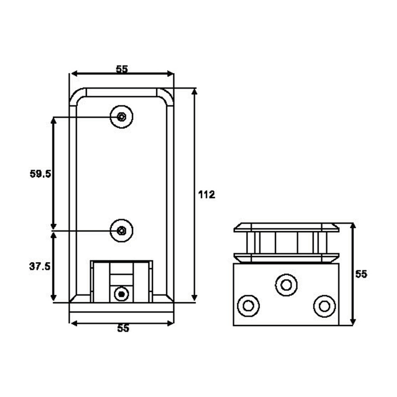ASH-605-Bisagras de Ducha Ajustables