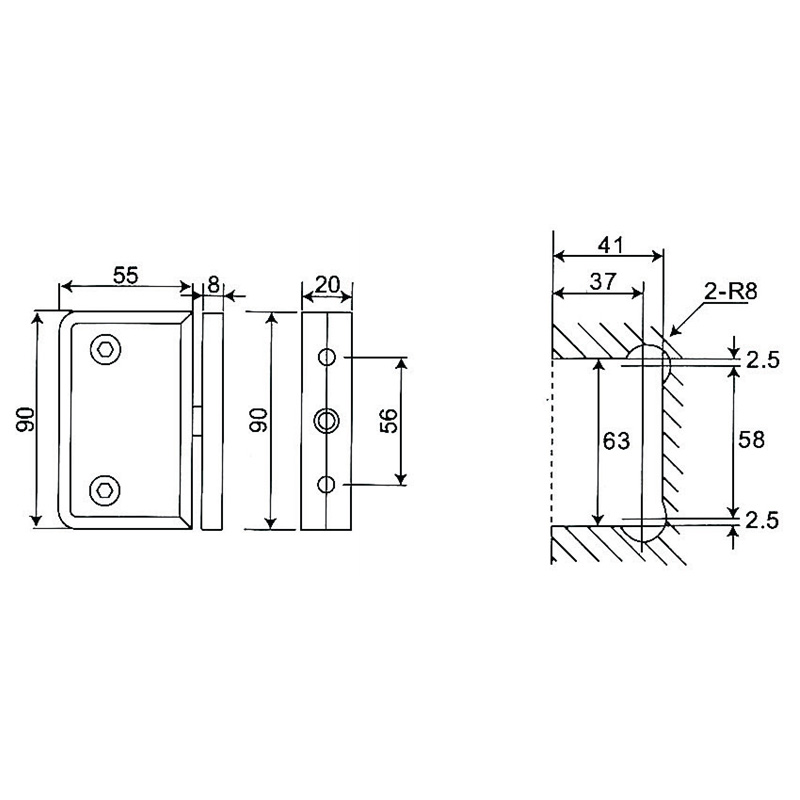 ESH-500B-Serie de puertas pivotantes