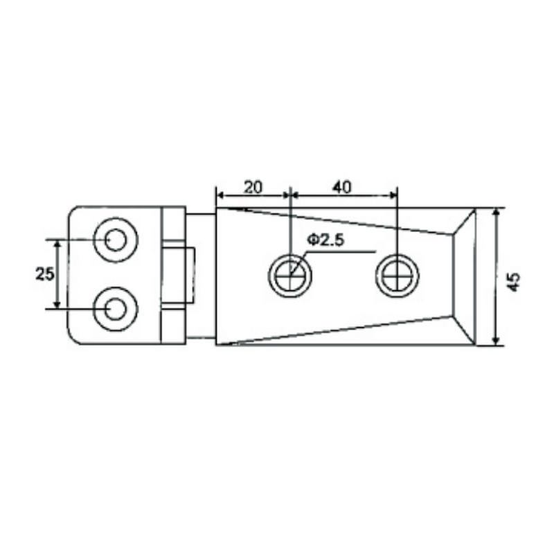 OPR-201-Bisagras para puerta de ducha