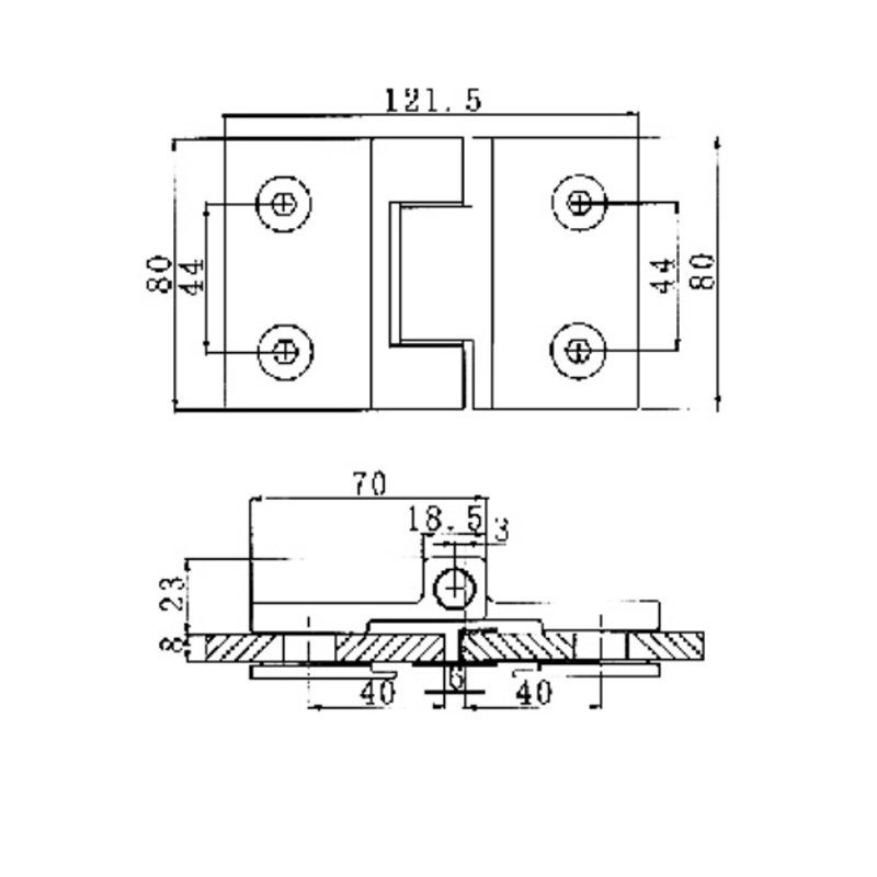 ESH-1002-Bisagras para puerta de ducha