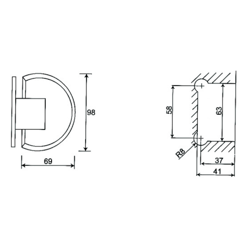 ESH-311-Bisagras para puerta de ducha