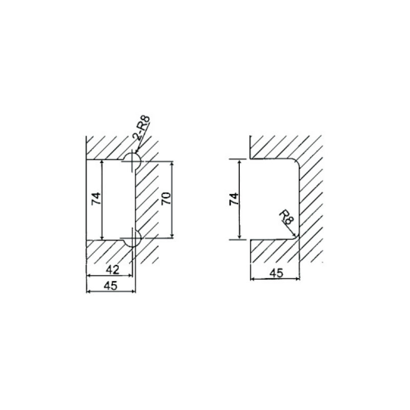 ESH-303B-2Bisagras para puerta de ducha