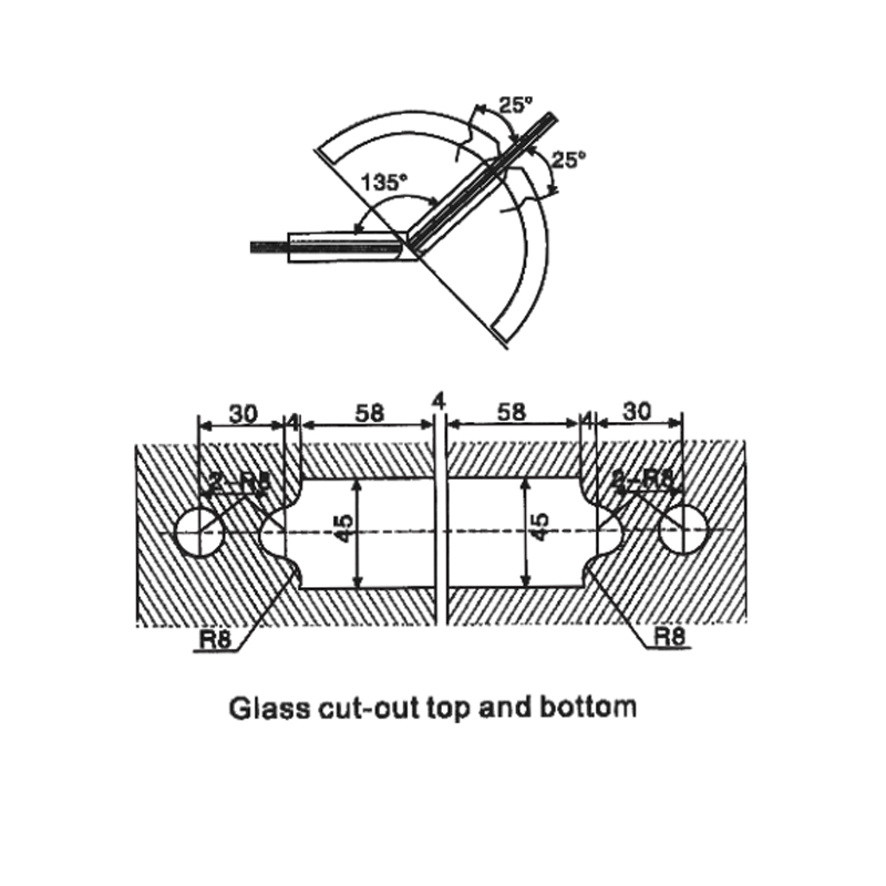 ESH-502-Bisagras para puerta de ducha