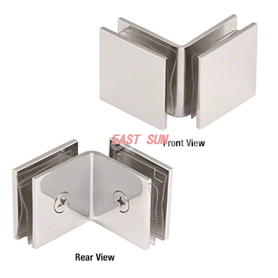  Abrazadera de vidrio cuadrada de 90 grados con cara abierta