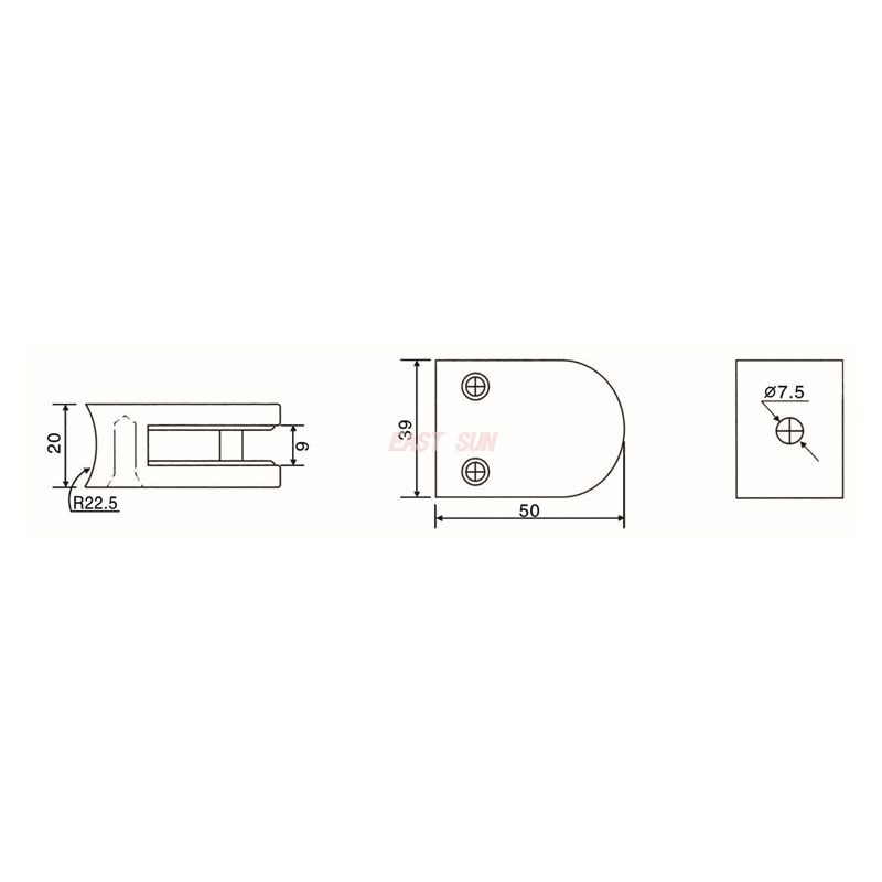 GBF-001RS-Accesorios para pasamanos